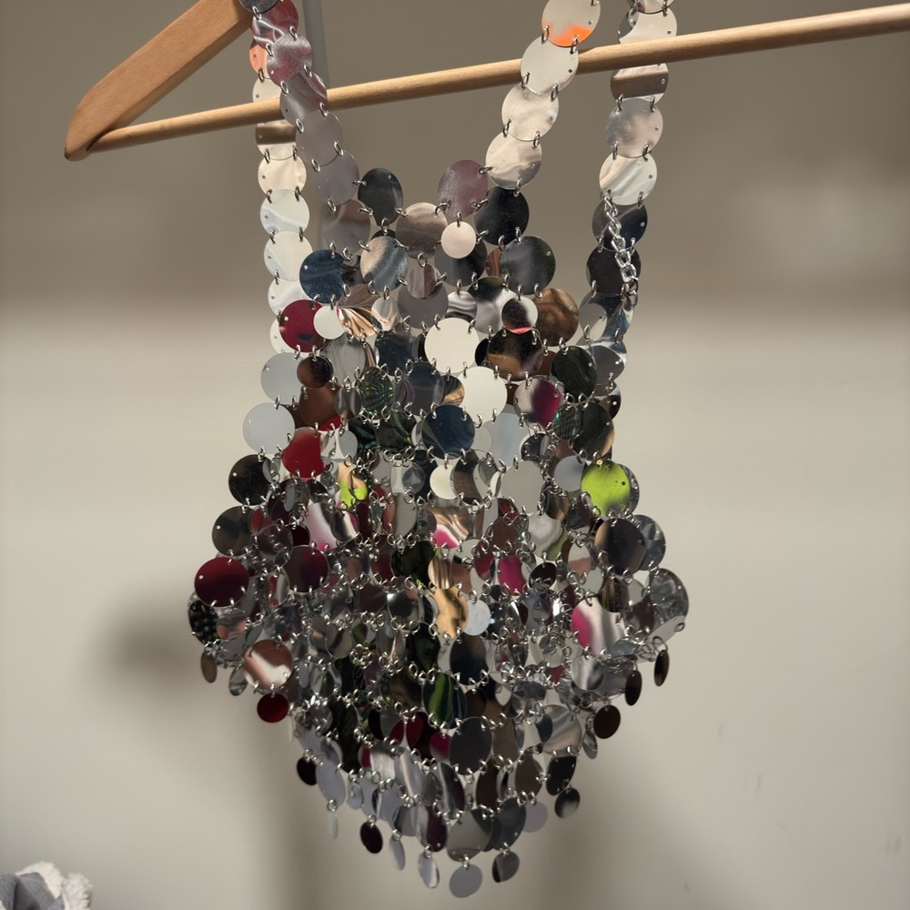 Silver Disc Chainmail Top